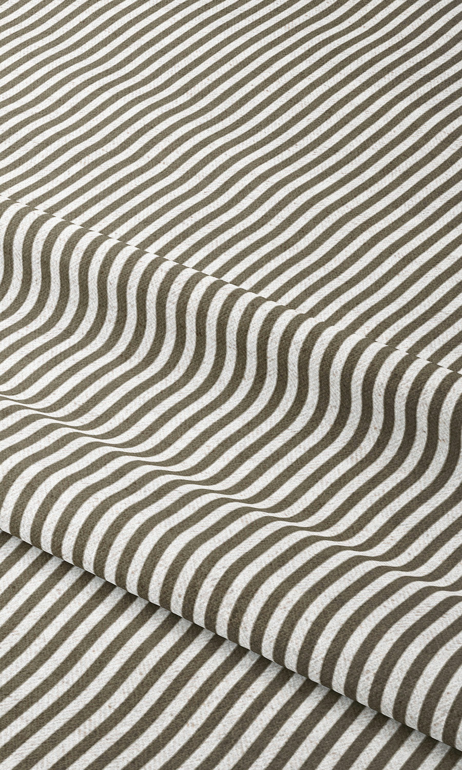 Candy Striped Drapes (Dark Olive Brown/ White)
