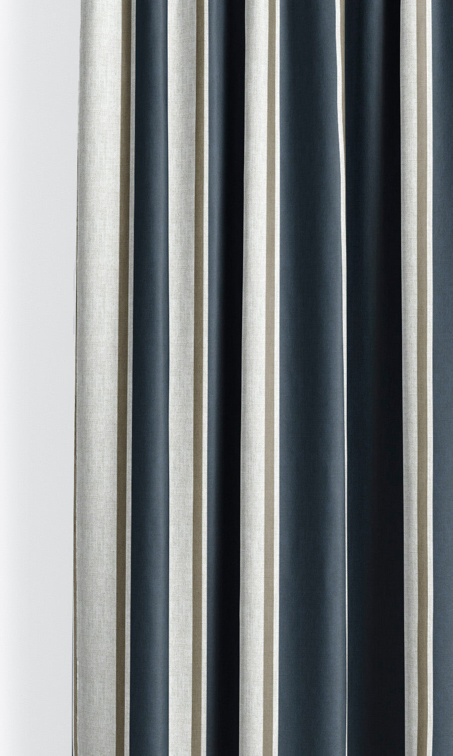 Regency Striped Window Shades (Dark Navy Blue/ White) for Living, Bedroom, Kitchen, Bathroom