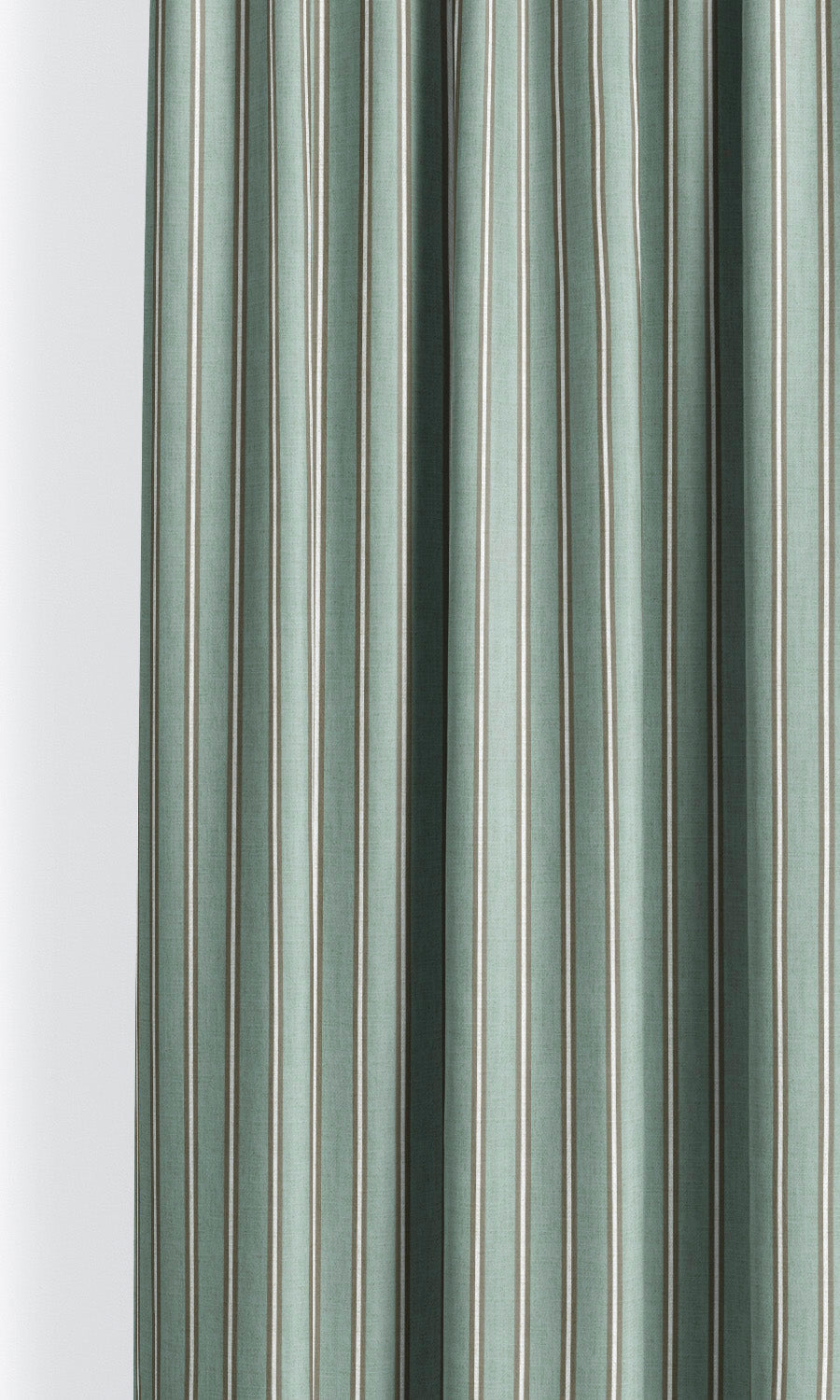 Pinstripe Pinch Pleat, Rod Pocket, Eyelet Curtains (Duck Egg Blue/ Cedar Brown)