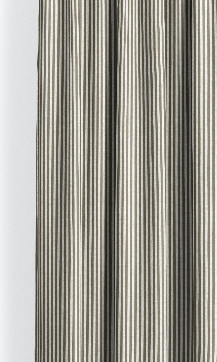 Candy Striped Flat, Plain, Fake, Faux, European Relaxed Roman Shades (Olive Brown/ White)