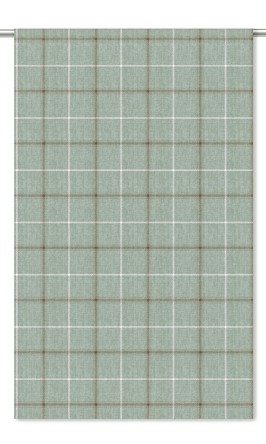 Windowpane Check Curtain Panels (Duck Egg Blue/ Salmon Pink)