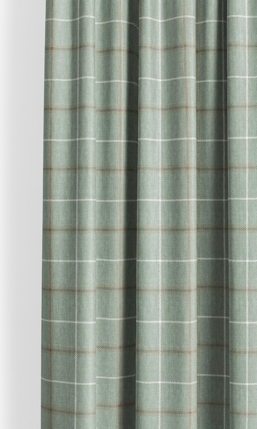 Windowpane Check Curtain Panels for Living, Bedroom, Kitchen, Bathroom (Duck Egg Blue/ Salmon Pink)