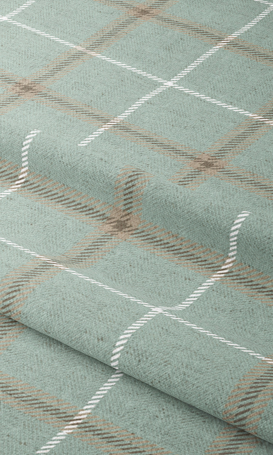 Windowpane Check Curtain Panels (Duck Egg Blue/ Salmon Pink) Extra Long Short Wide