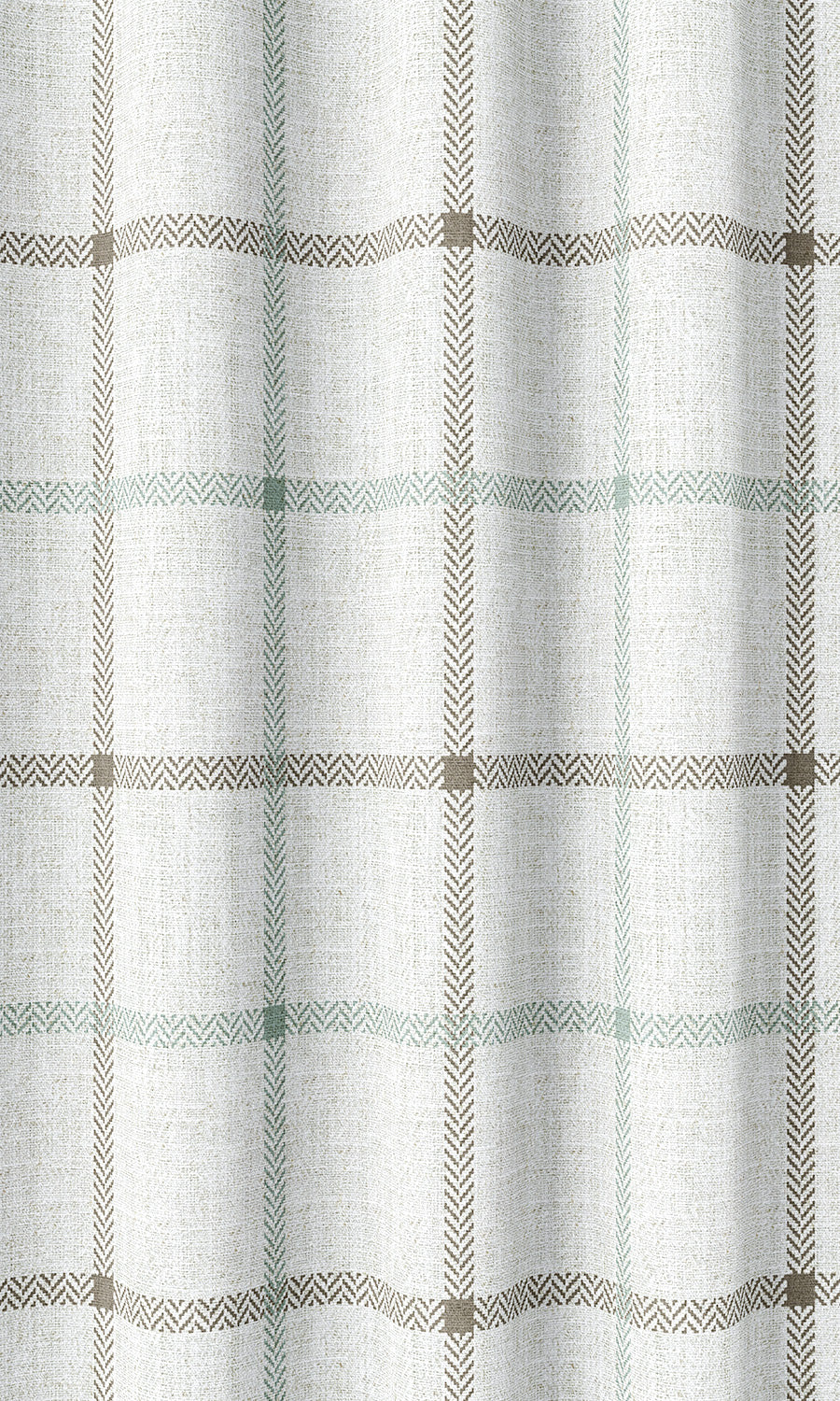 Windowpane Check Drapes (Parchment White/ Stone Blue) Extra Long Short Wide