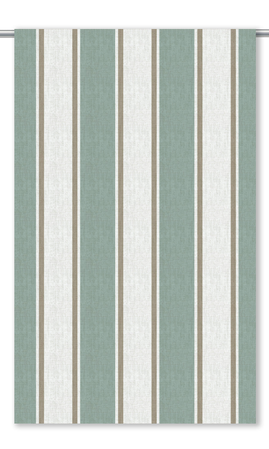 Regency Striped Roman Shades (Duck Egg Blue/ Mocha Brown)