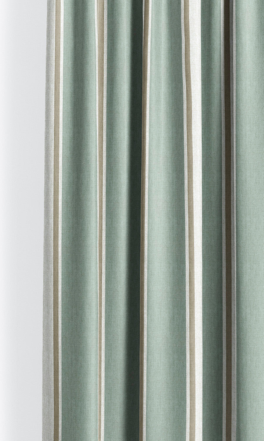 Regency Striped Window Curtains for Living, Bedroom, Kitchen, Bathroom (Duck Egg Blue/ Mocha Brown)