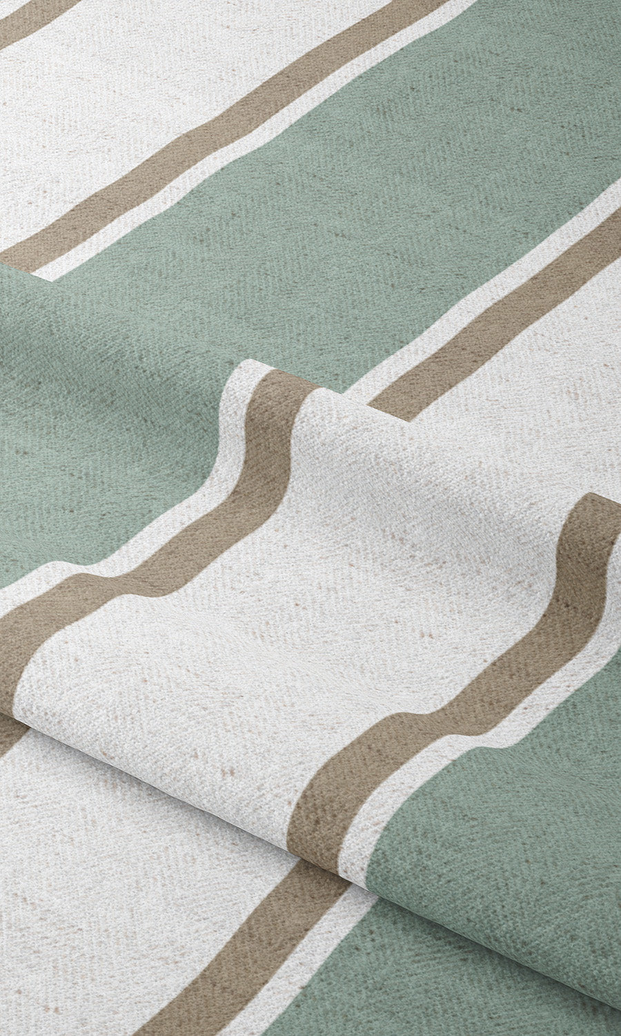 Regency Striped Roman Shades (Duck Egg Blue/ Mocha Brown) Extra Long Short Wide