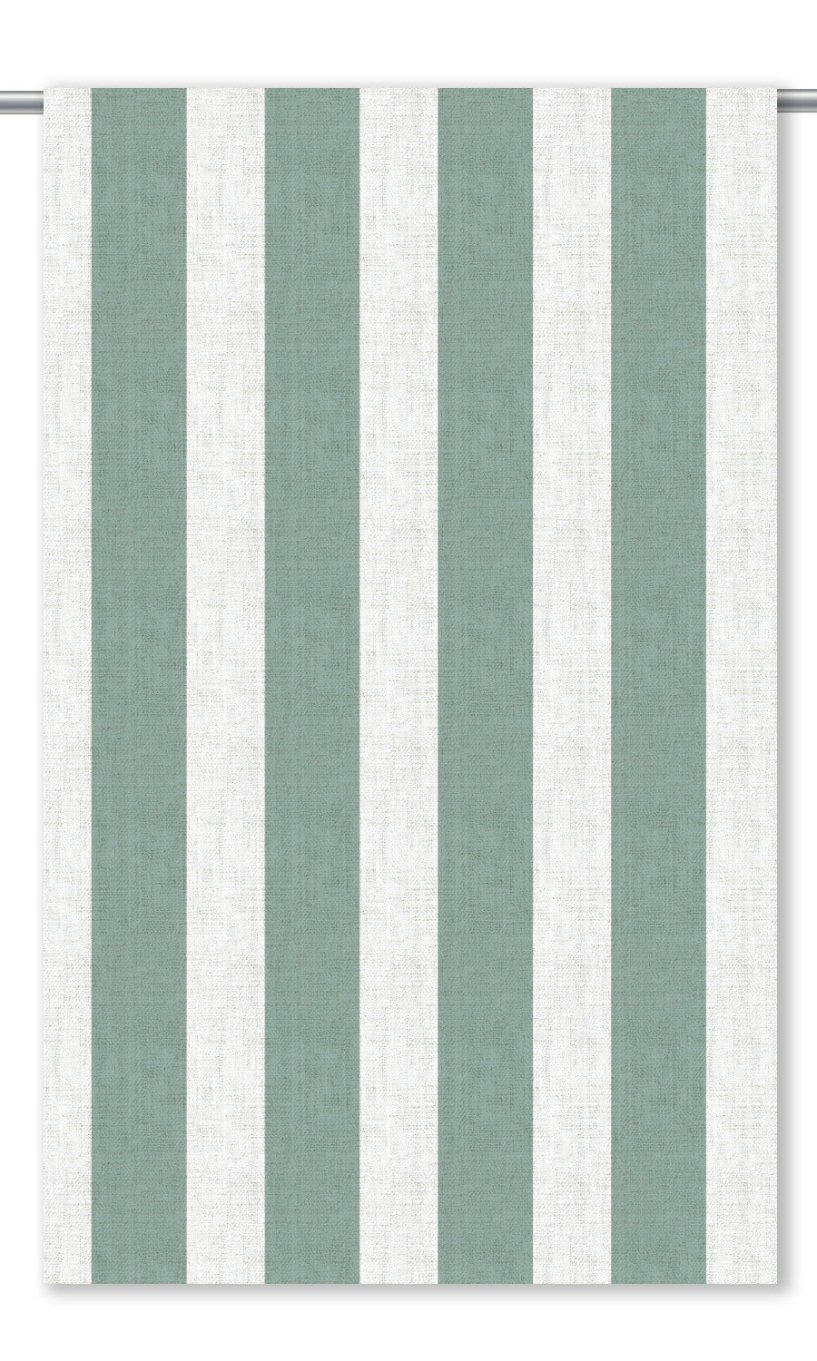 Awning Striped Window Curtains (Duck Egg Blue/ White)