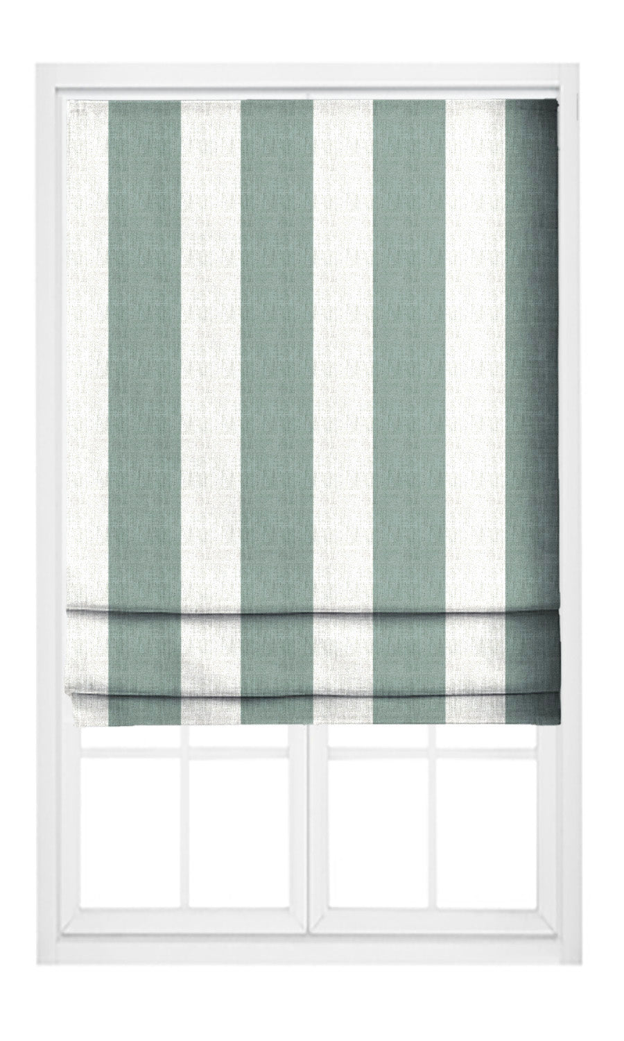 Awning Striped Pinch Pleat, Rod Pocket, Eyelet Curtains (Duck Egg Blue/ White)