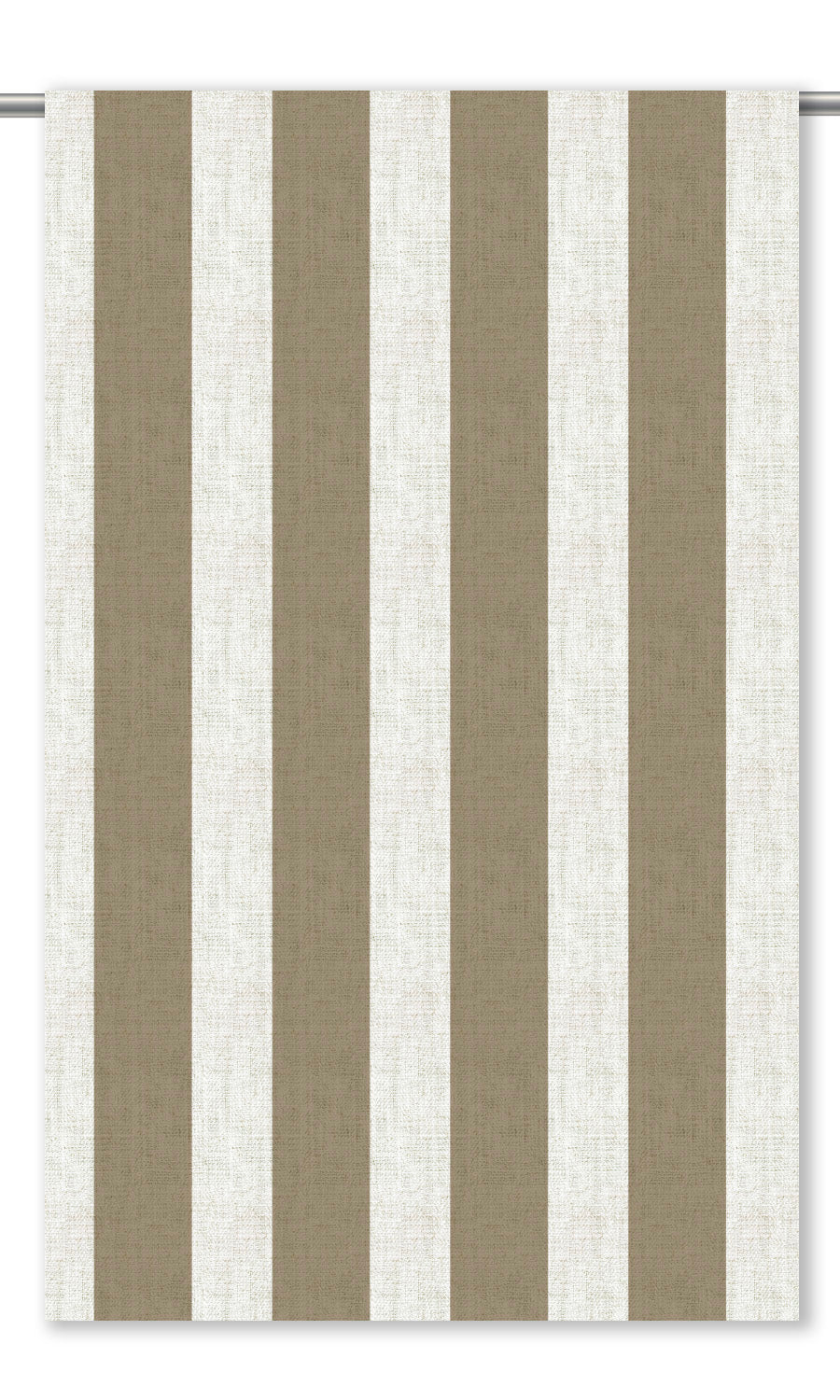 Awning Striped Shades (Mocha Brown/ White)