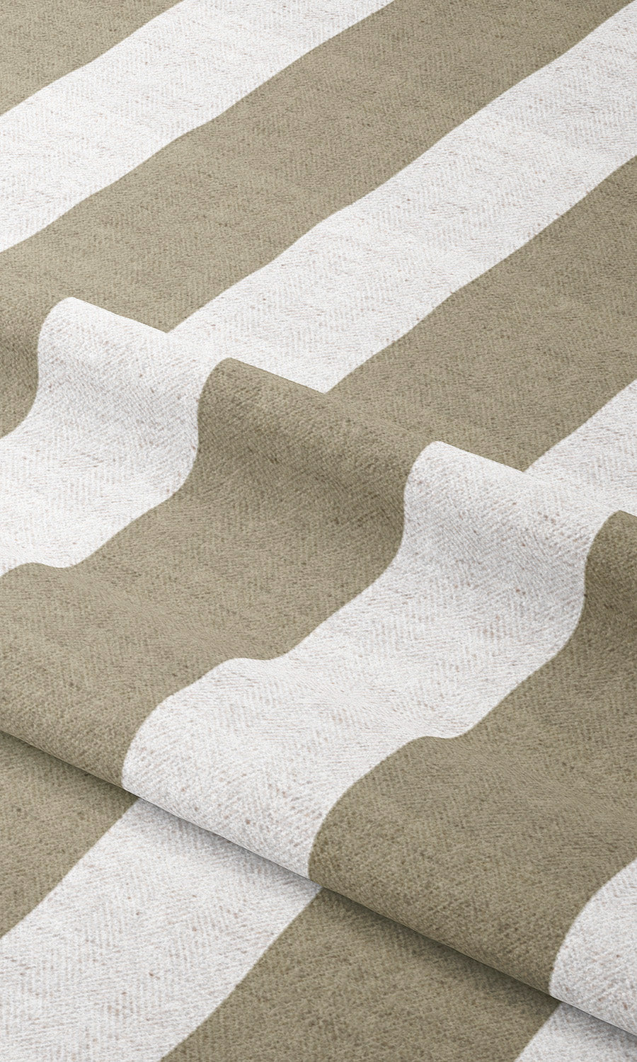 Awning Striped Drapery (Mocha Brown/ White) Extra Long Short Wide