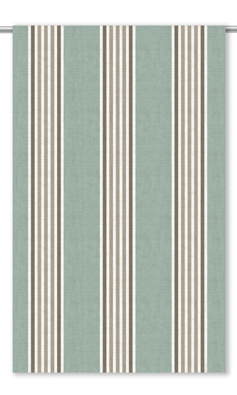 Regency Striped Curtain Panels (Duck Egg Blue/ Mocha Brown)