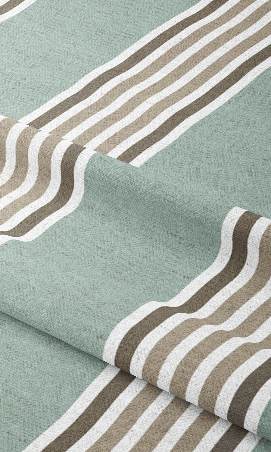 Regency Striped Window Blinds (Duck Egg Blue/ Mocha Brown) Extra Long Short Wide