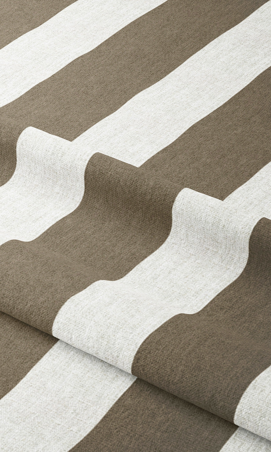 Awning Striped Roman Shades (Dark Khakhi Brown/ White) Extra Long Short Wide