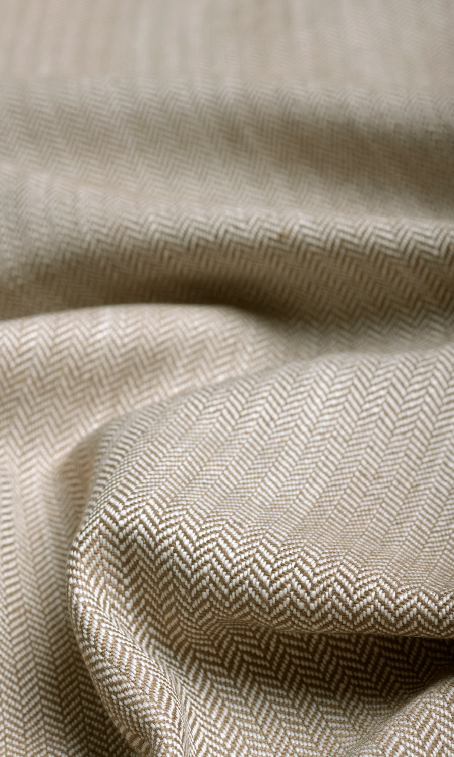 Herringbone Textured Custom Curtains (Cedar Brown)