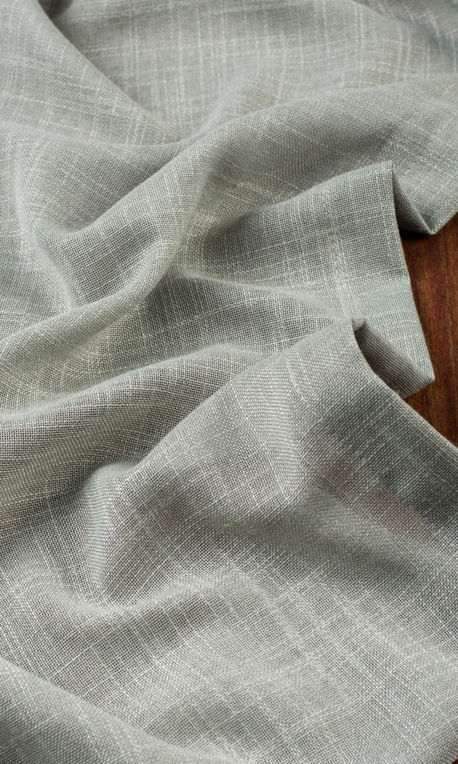Textured Sheer Pinch Pleat, Rod Pocket, Eyelet Curtains (Green-Grey)