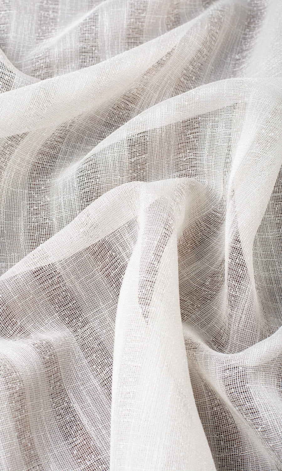 Striped Sheer Curtain Panels (White/ Cream) Extra Long Short Wide