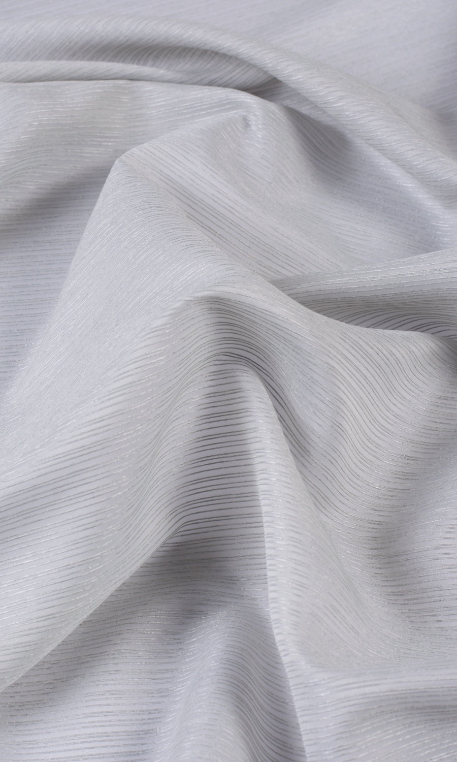 Striped Sheer Curtains / Drapes / Window Drapery Panels (Pale Gray)