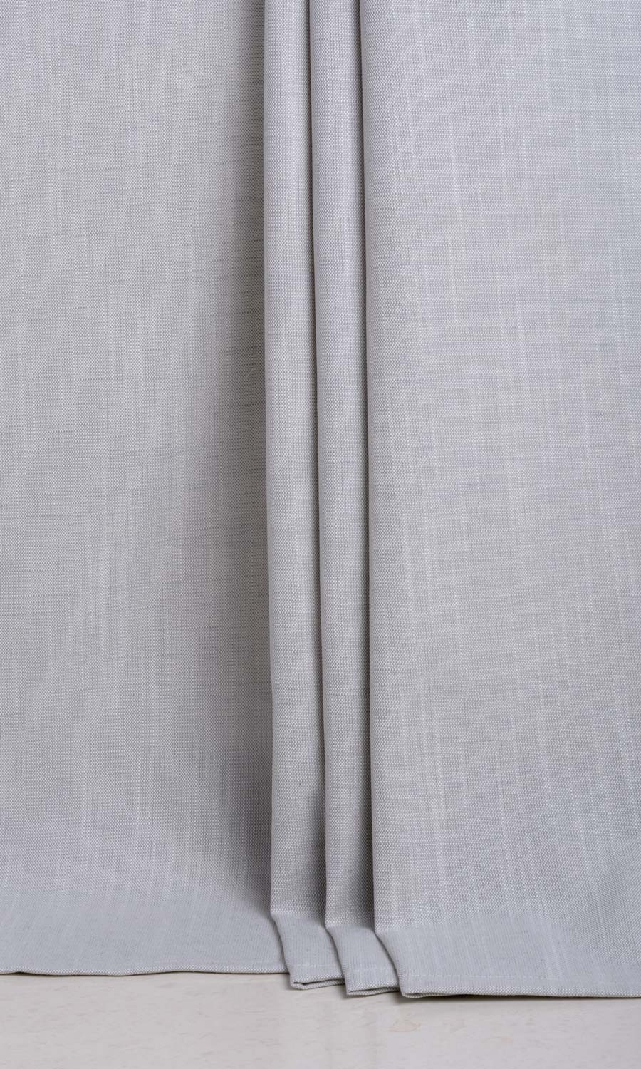 Plain Linen Texture Custom Curtains (Silver Grey)