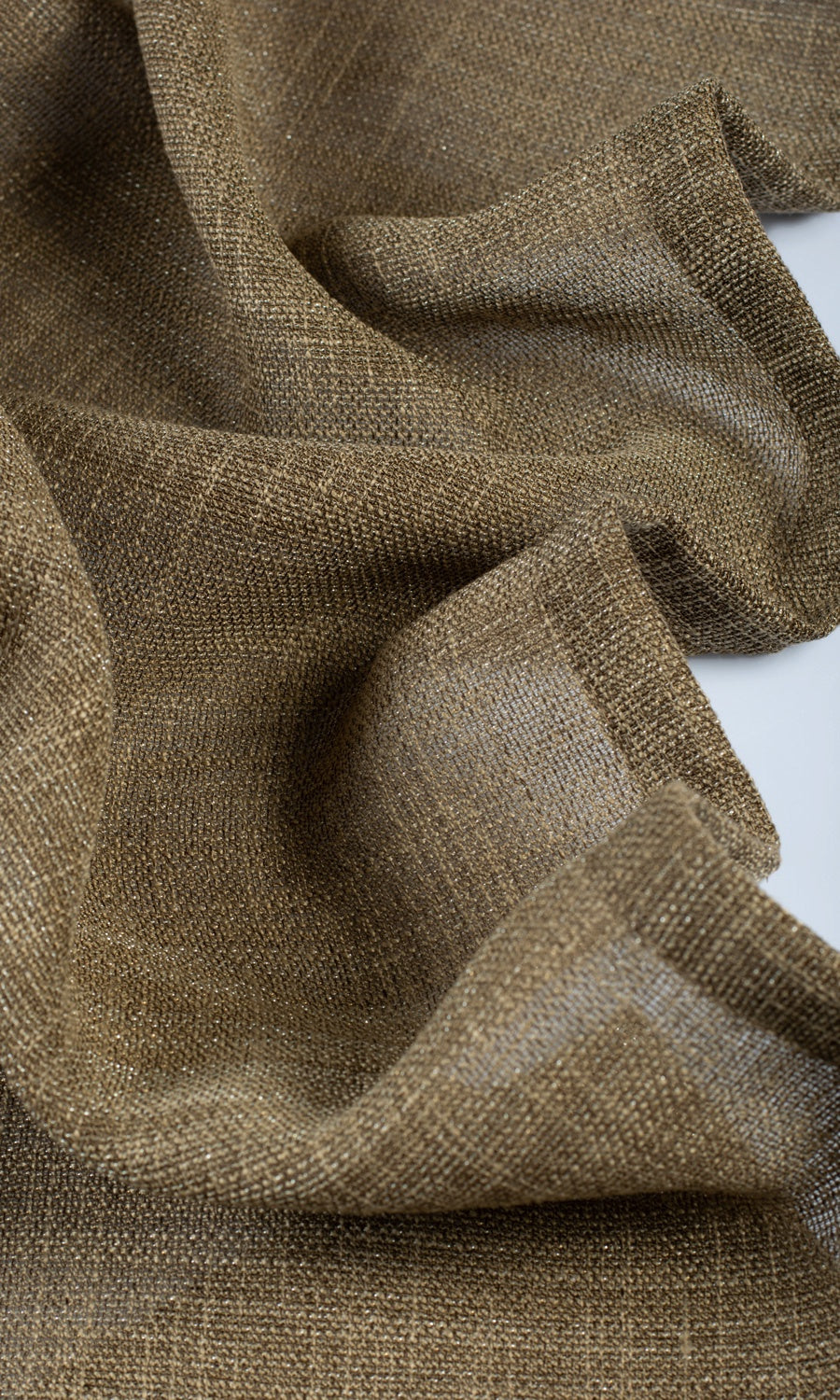 Textured Sheer Window Curtains (Cedar Brown) Extra Long Short Wide