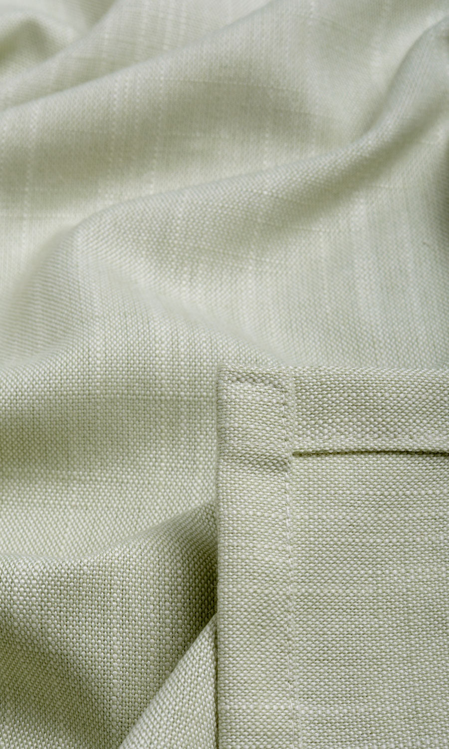 Plain Linen Texture Window Curtains (Mint Green) Extra Long Short Wide
