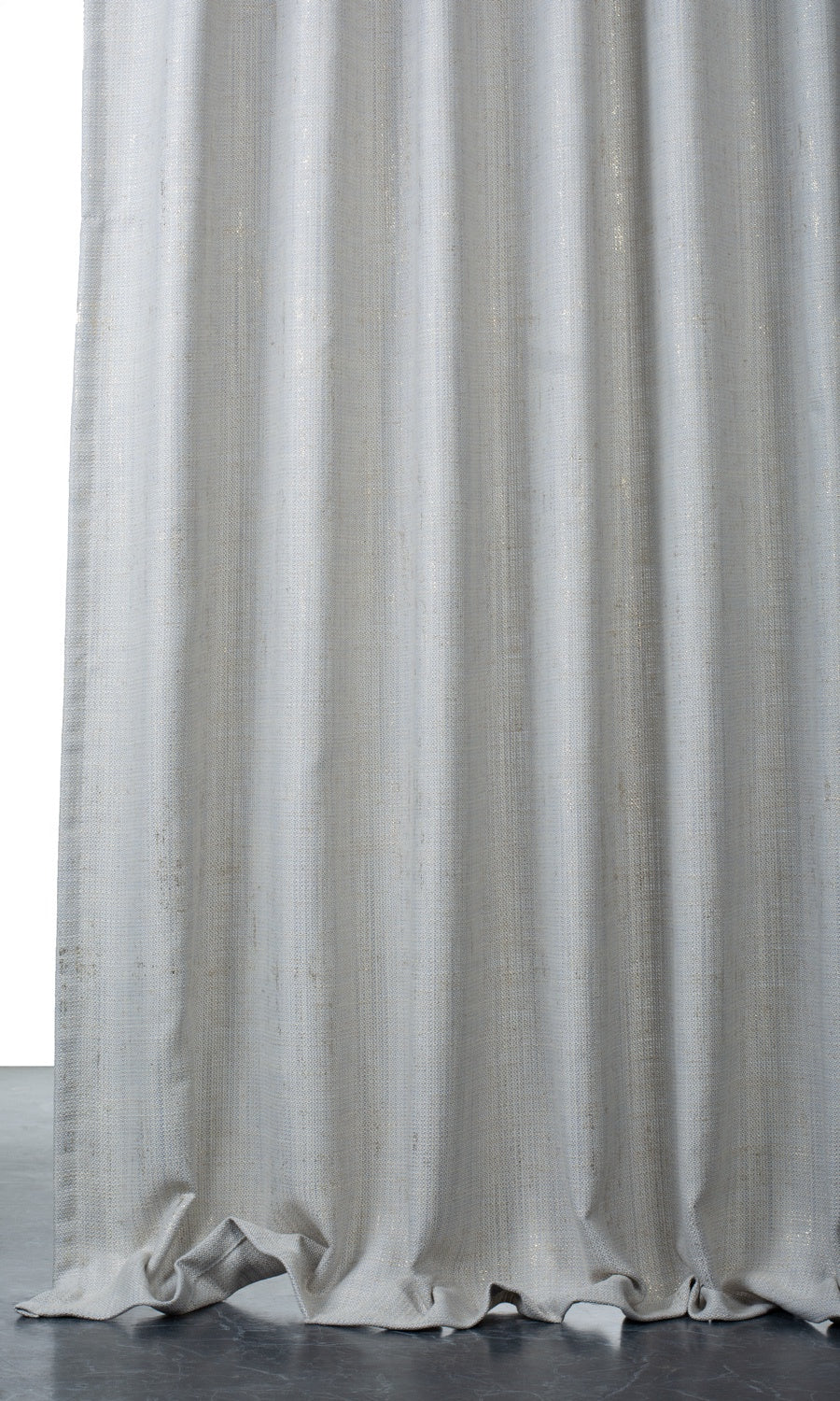 Metallic Accents Linen Blend Drapes for Living, Bedroom, Kitchen, Bathroom (Gray-Blue)