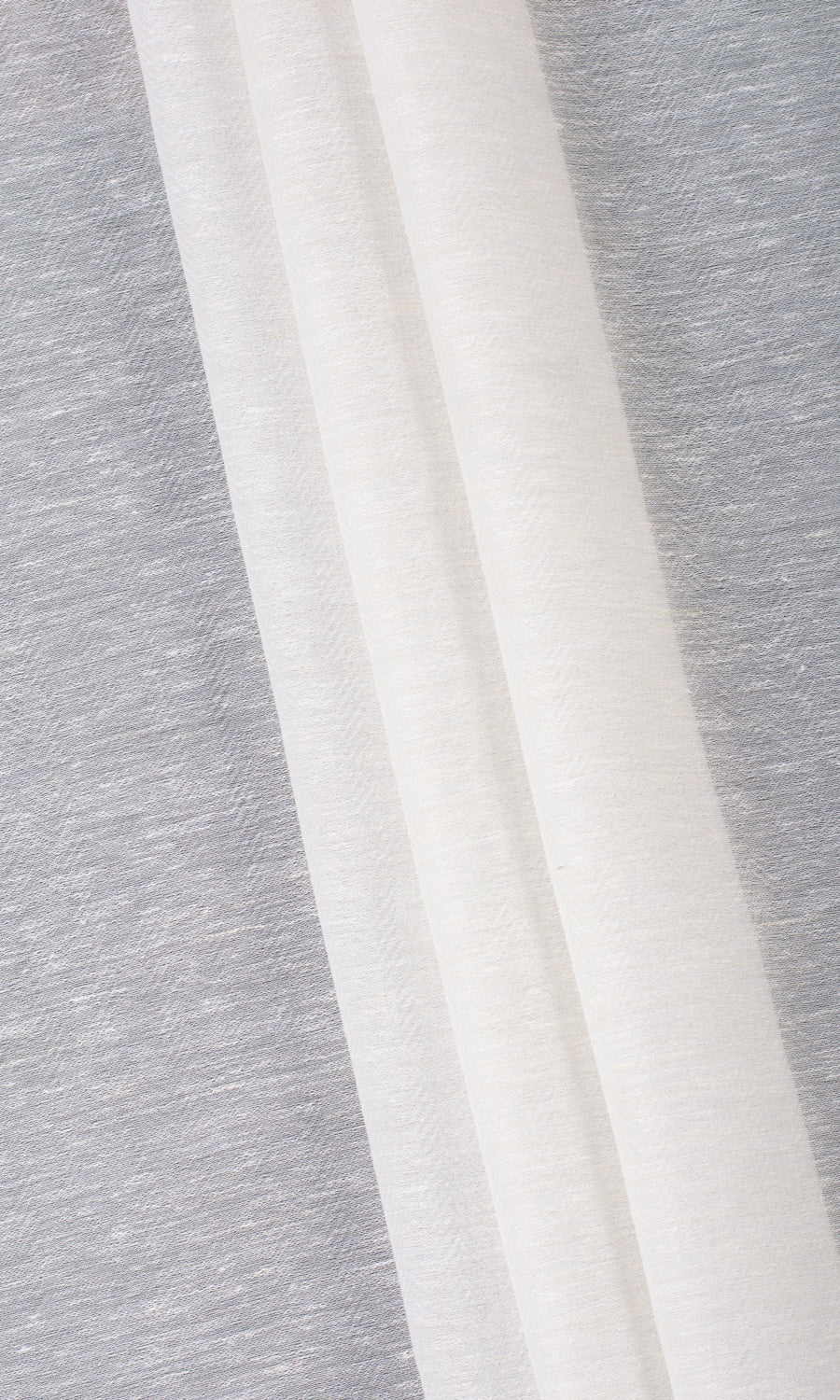 Textured Sheer Curtain Panels for Living, Bedroom, Kitchen, Bathroom (Warm White)