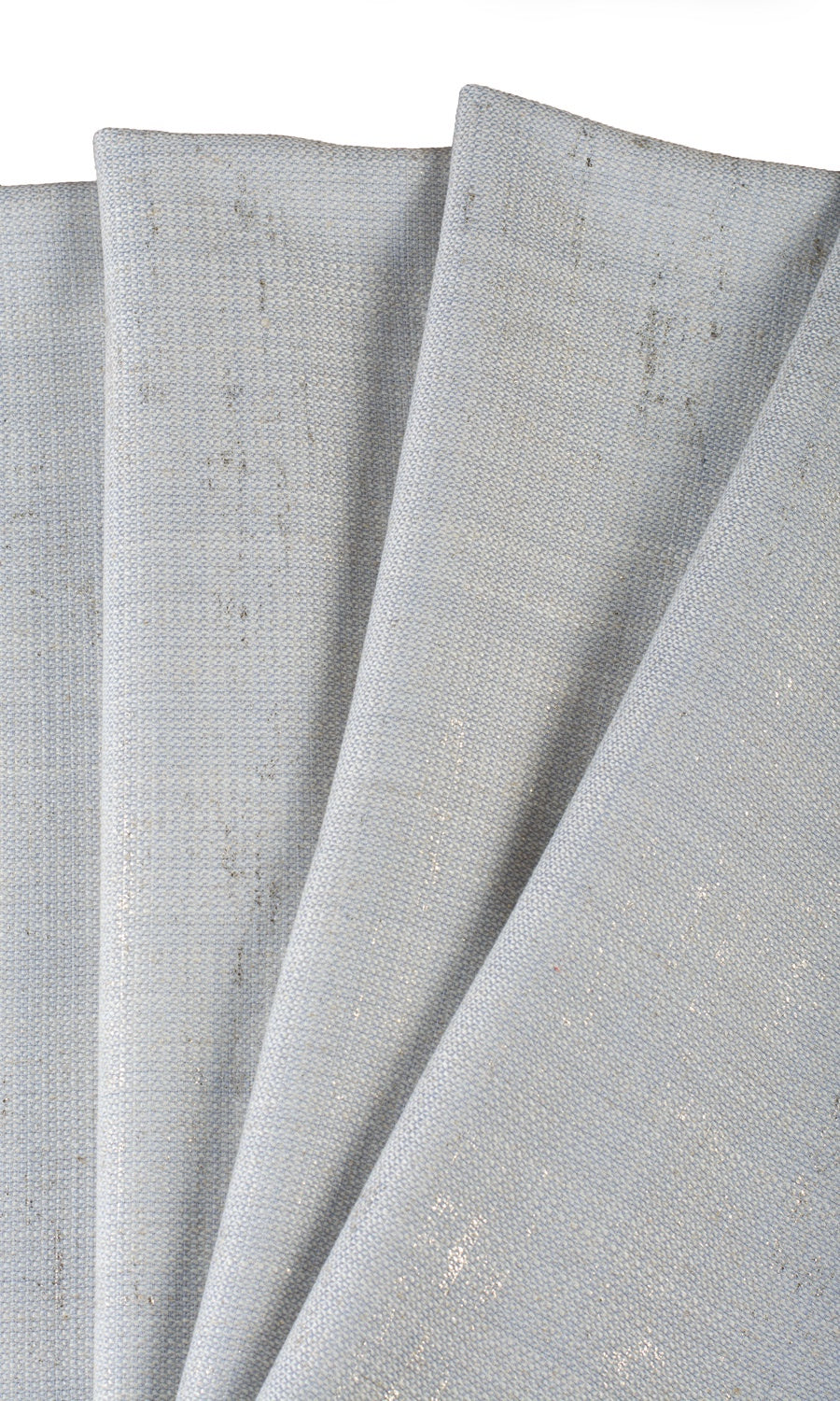 Metallic Accents Linen Blend Drapes (Gray-Blue) Extra Long Short Wide