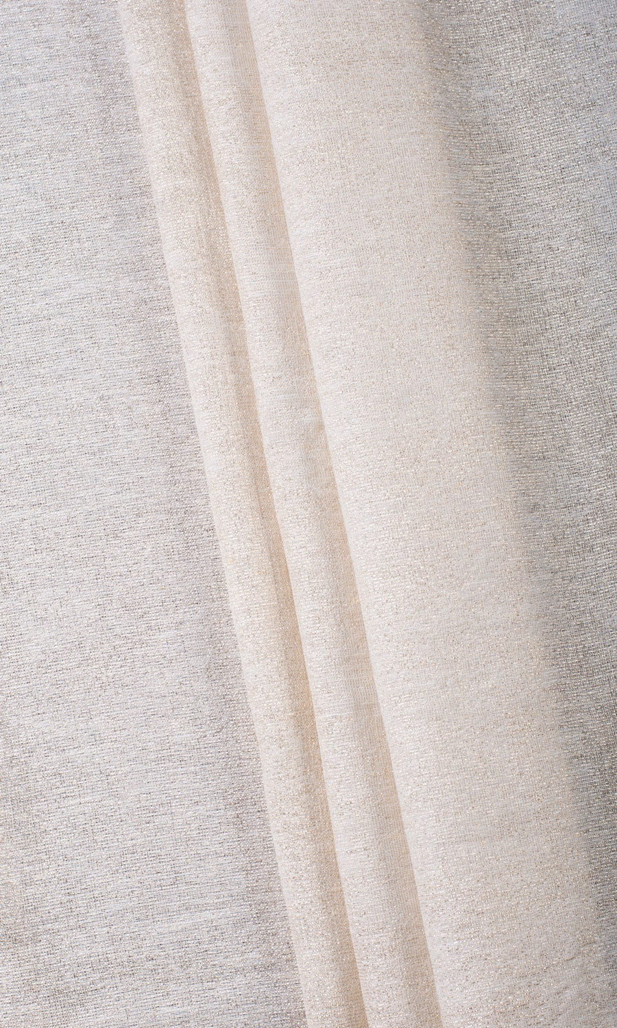 Textured Pinch Pleat, Rod Pocket, Eyelet Curtains (Ivory/ Golden)