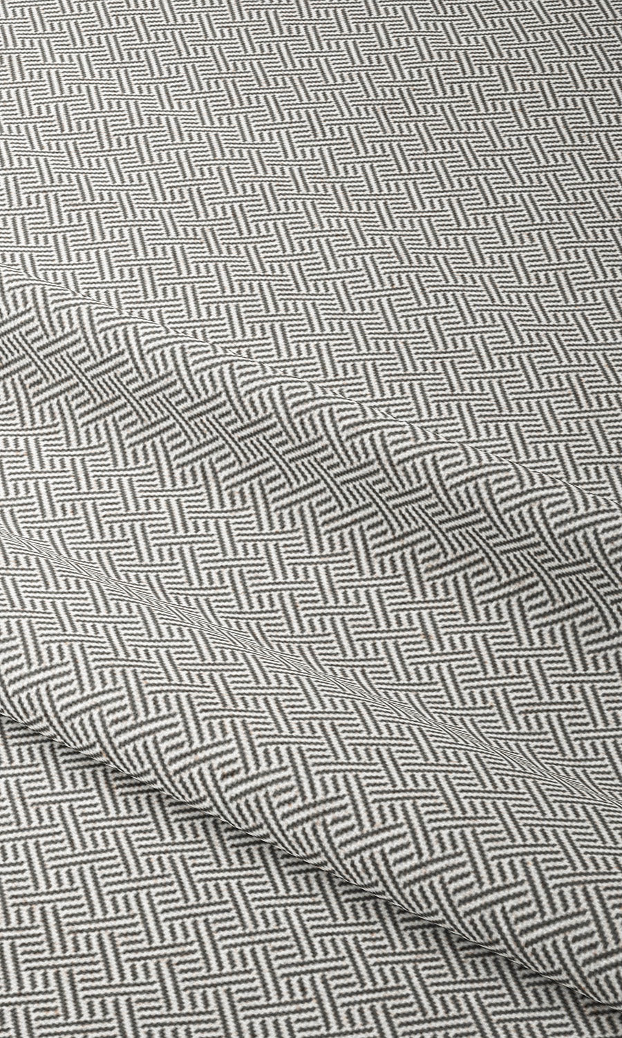 Crosshatch Geo-Print Curtain Panels (Slate Grey/ White)