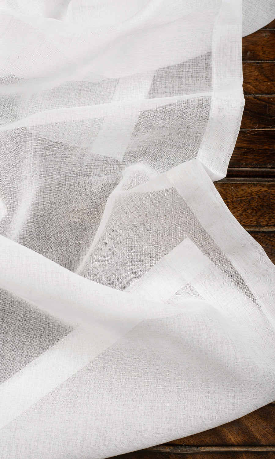 Plain Sheer Drapery (White) Extra Long Short Wide
