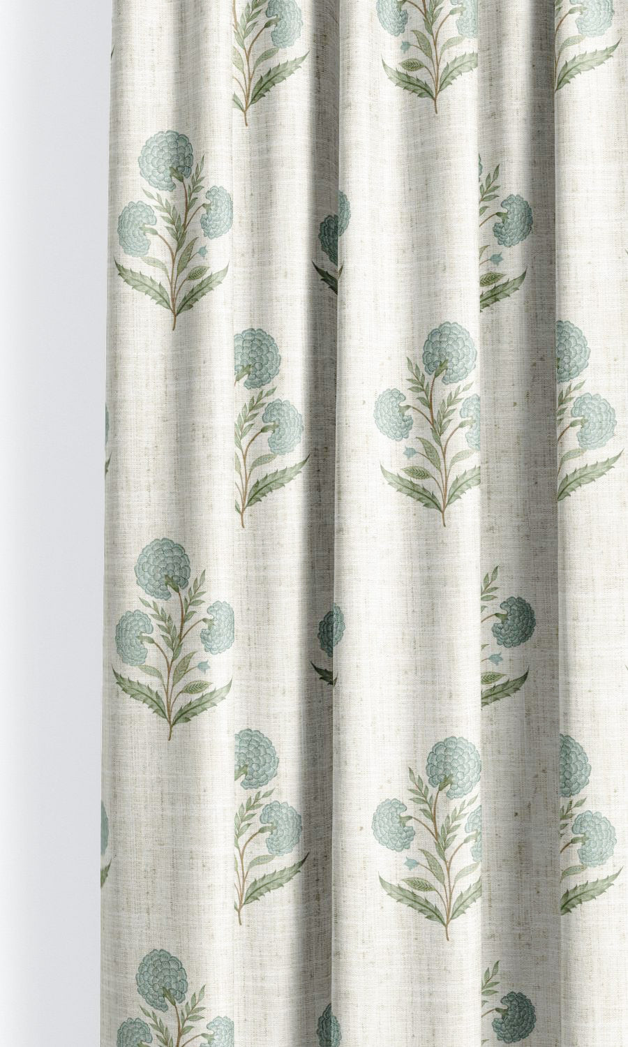 Poppy Motif Floral Shades (Warm White/ Pastel Blue) for Living, Bedroom, Kitchen, Bathroom
