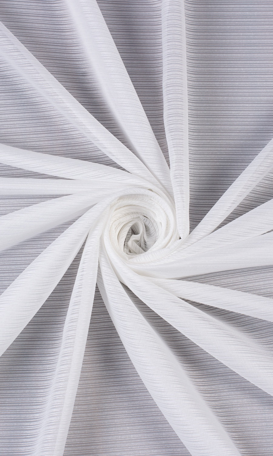 Striped Sheer Pinch Pleat, Rod Pocket, Eyelet Curtains (White)