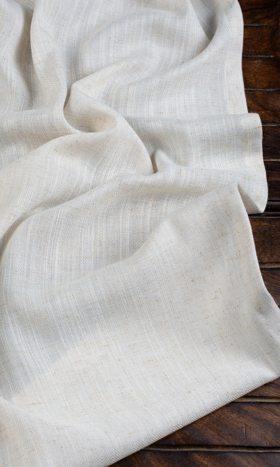 Semi-Sheer Linen Texture Window Curtains (Cream) Extra Long Short Wide