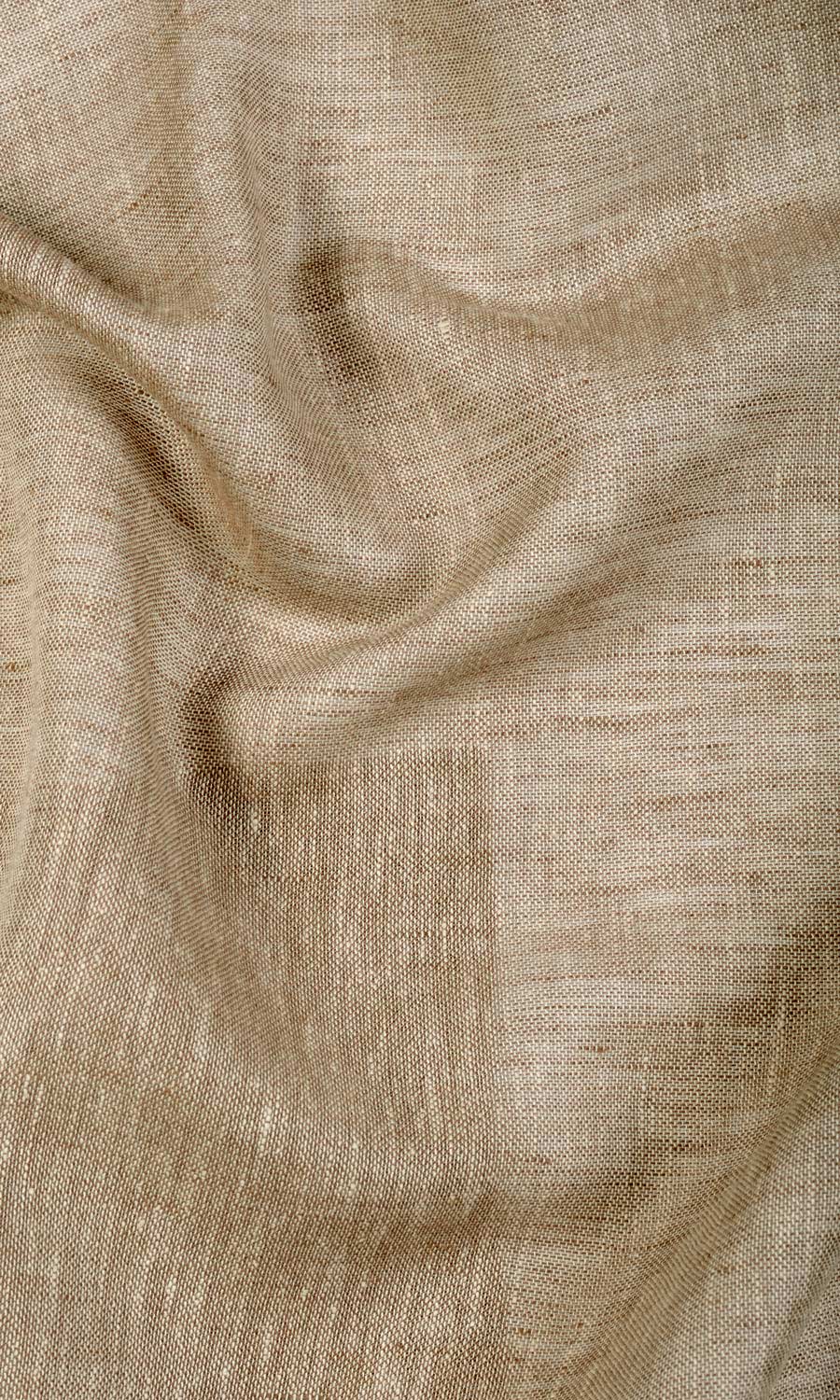 Linen Sheer Pinch Pleat, Rod Pocket, Eyelet Curtains (Beige/ Brown/ Umber)