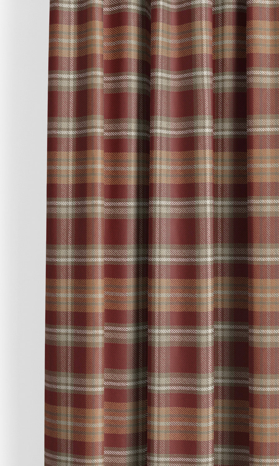 Tweed Plaid Velvet Shades (Wine Red/ Caramel/ White) for Living, Bedroom, Kitchen, Bathroom