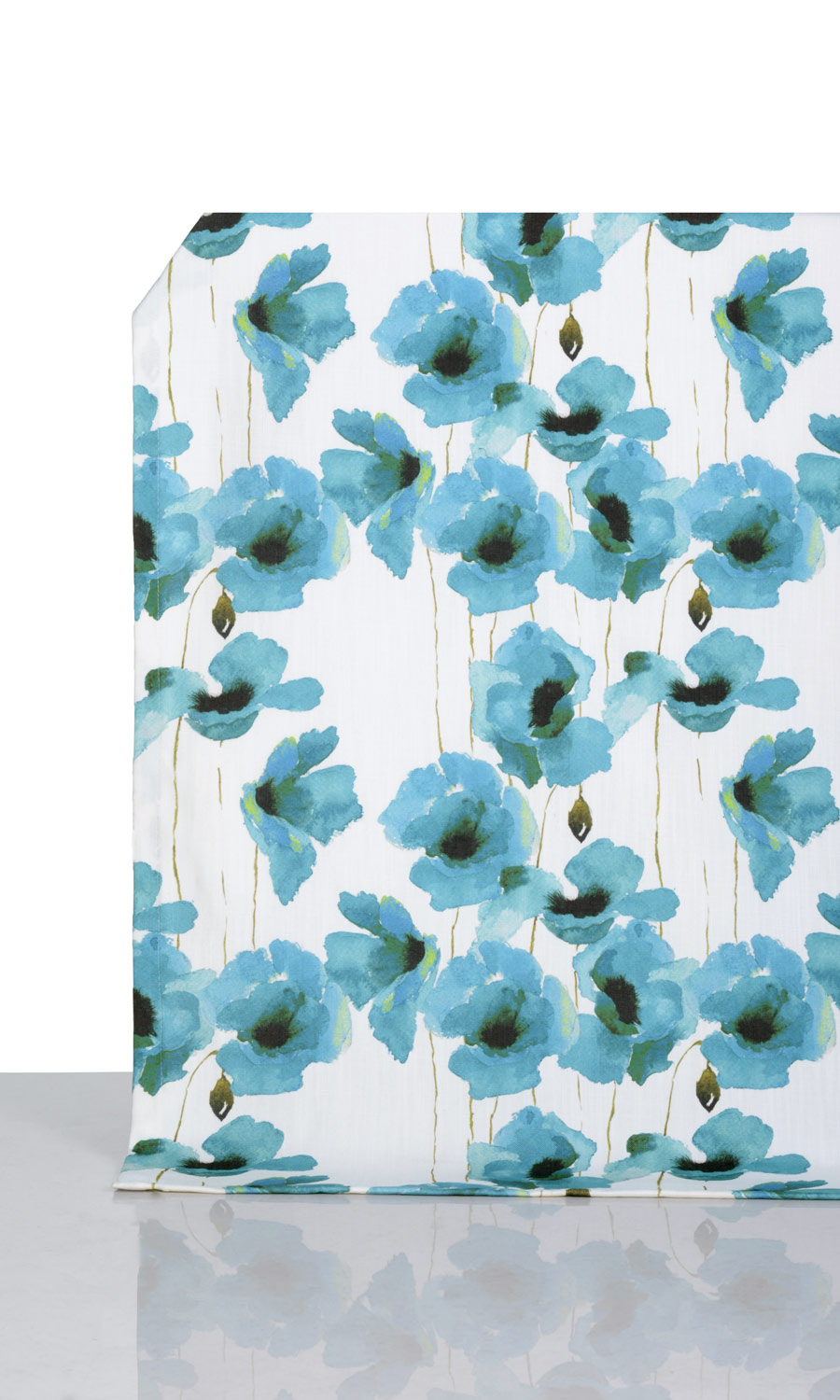 Water Lilies Floral Drapery (Blue)