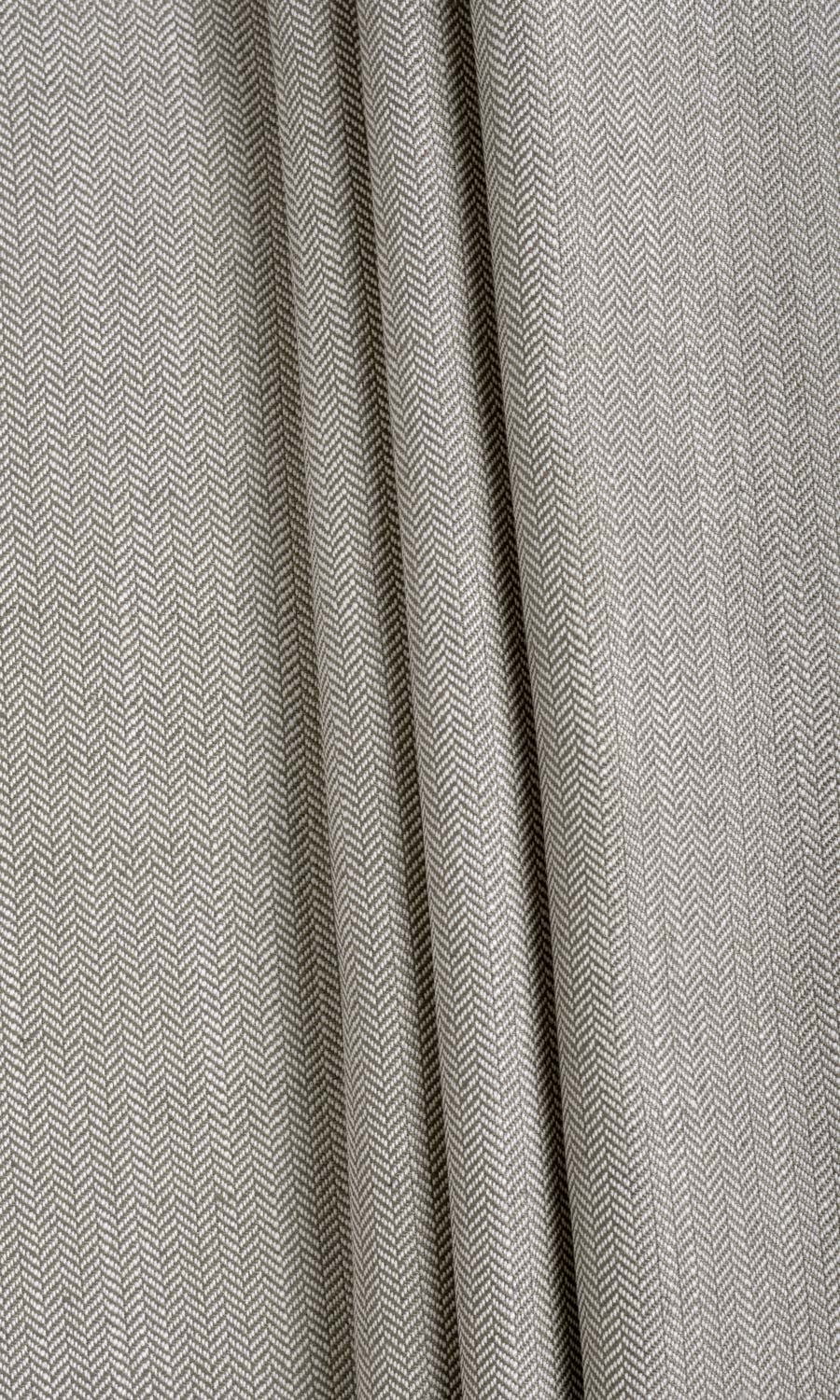 Herringbone Textured Any Size Style Curtains (Grey)