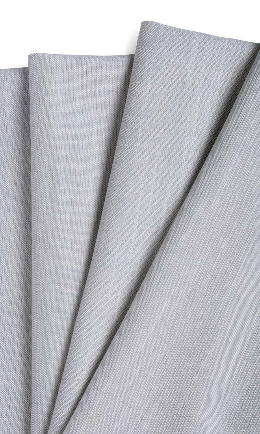 Plain Linen Texture Curtain Panels for Living, Bedroom, Kitchen, Bathroom (Silver Grey)