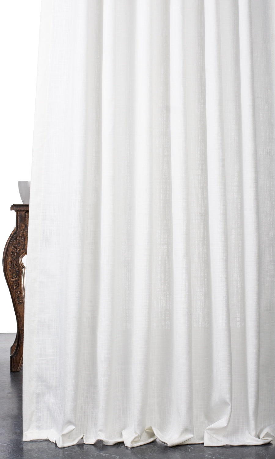 Semi-Sheer Drapery for Living, Bedroom, Kitchen, Bathroom (White)