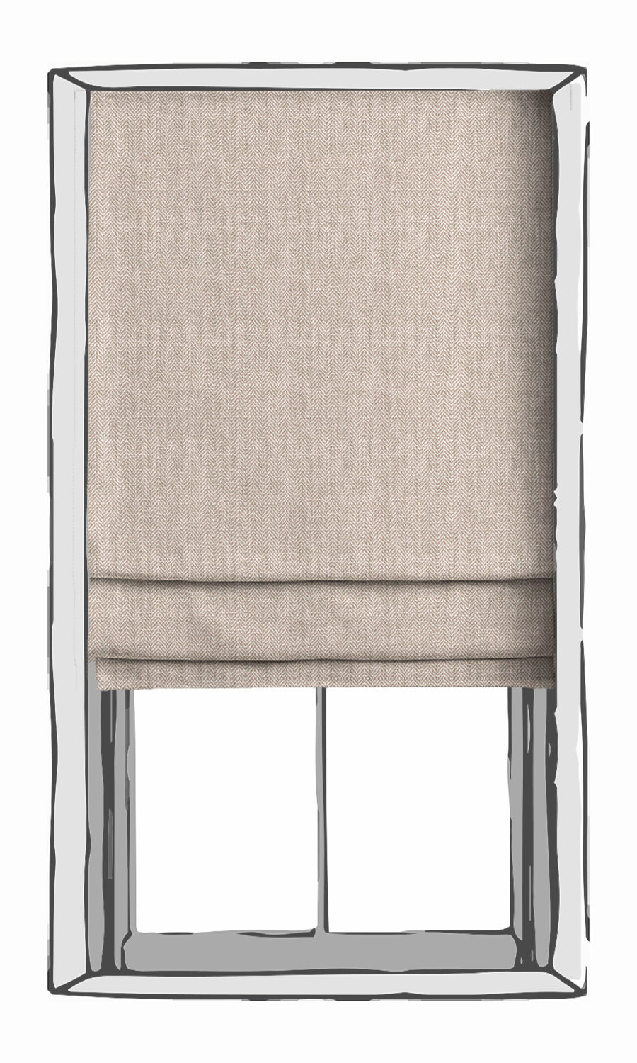 Herringbone Textured Window Curtains for Living, Bedroom, Kitchen, Bathroom (Pink)