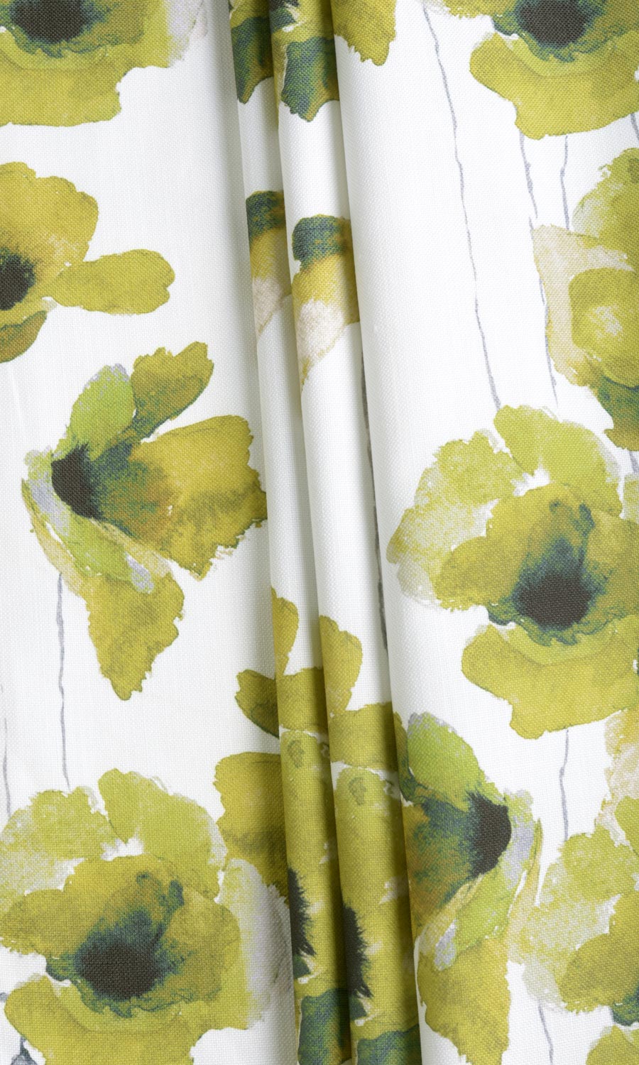 Water Lilies Floral Drapes (Yellow/ Green) Extra Long Short Wide