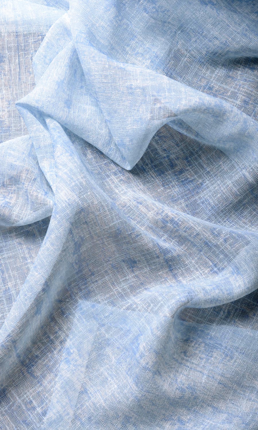 Sheer Custom Curtains (Blue)