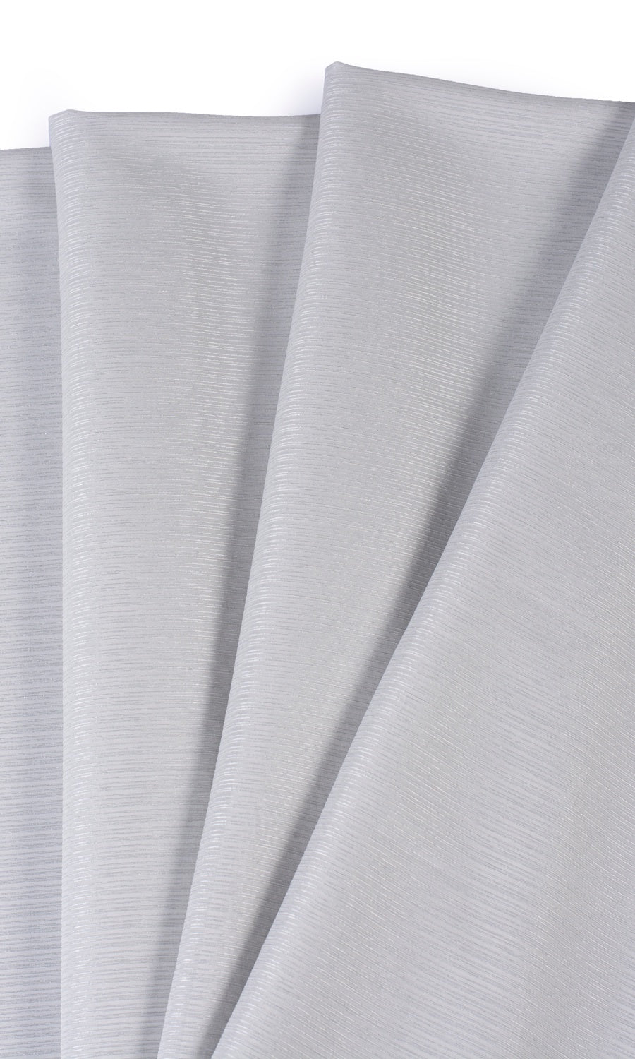 Striped Sheer Window Curtains (Pale Gray) Extra Long Short Wide