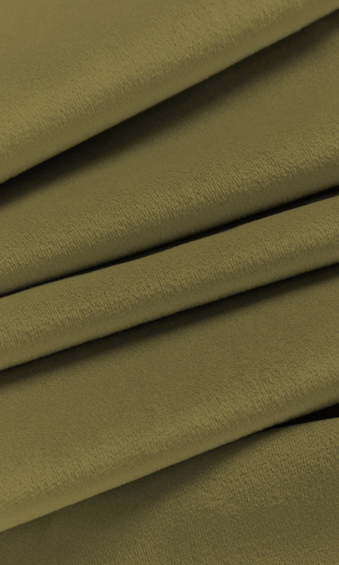 Velvet Window Curtains (Green)