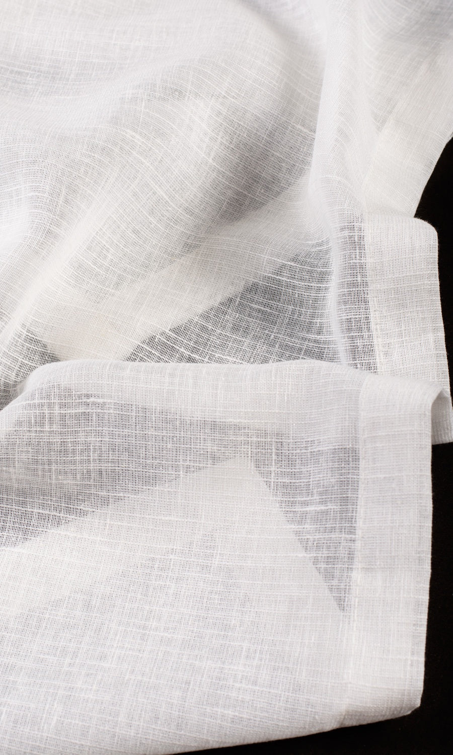 Plain Sheer Drapery (White) Extra Long Short Wide