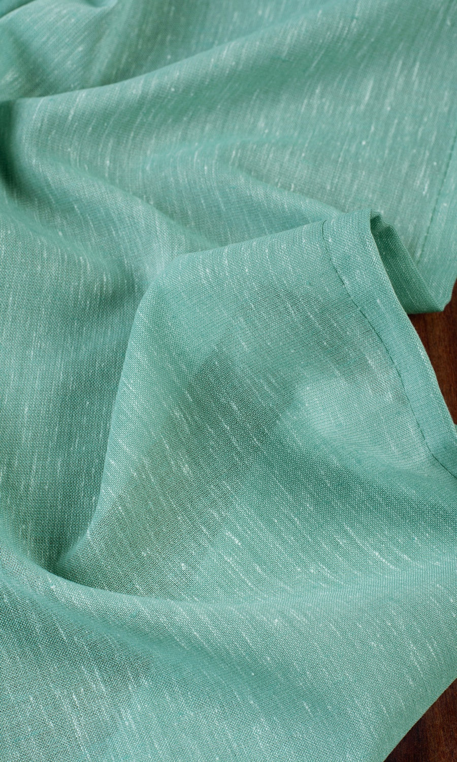 Plain Sheer Custom Curtains (Cyan Green)