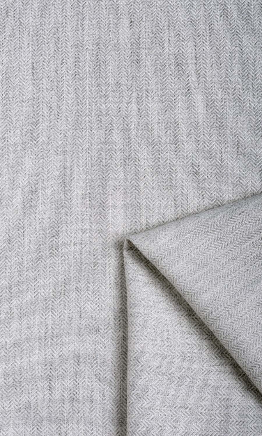 Herringbone Textured Curtains / Drapes / Window Drapery Panels (Smoke White)