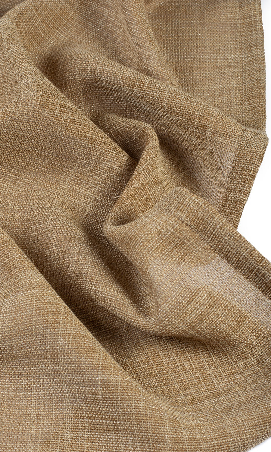 Textured Sheer Any Size Style Curtains (Peanut Brown)