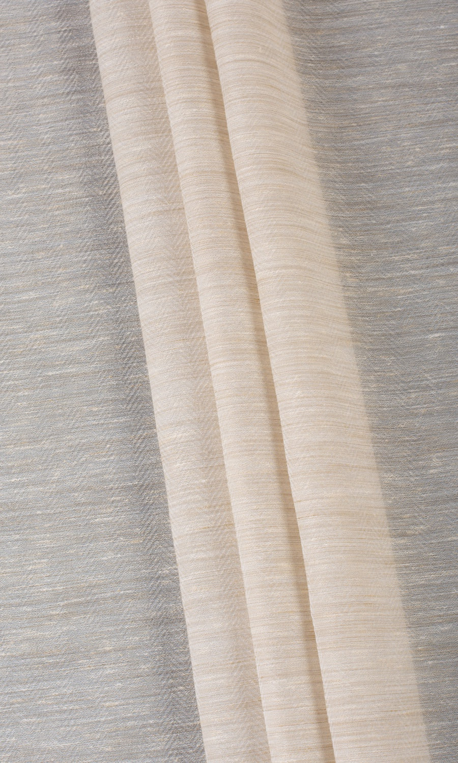 Textured Sheer Pinch Pleat, Rod Pocket, Eyelet Curtains (Ivory Beige)